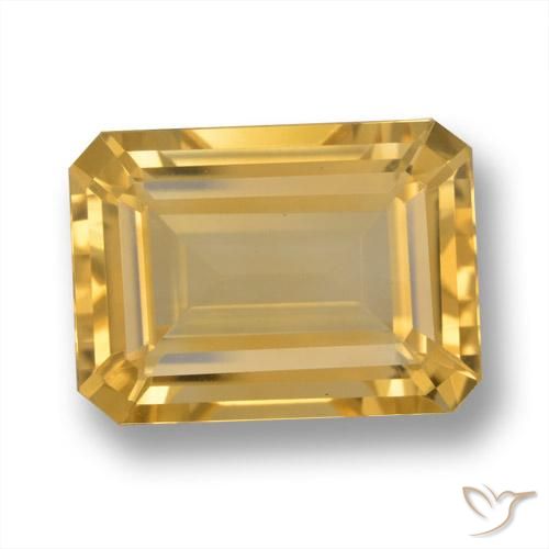Citrine Orange Doré naturelle Octogone / coupe Émeraude, 6.84 ct, VVS