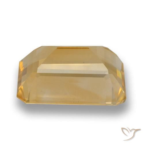 Citrine Orange Doré naturelle Octogone / coupe Émeraude, 6.84 ct, VVS