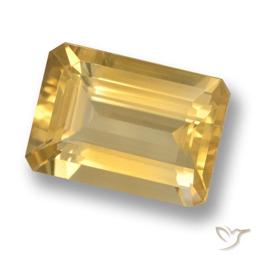 Citrine Or moyen naturelle Octogone / coupe Émeraude, 6.24 ct, VVS-VS