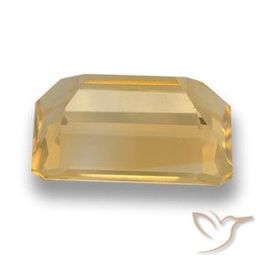 Citrine Or moyen naturelle Octogone / coupe Émeraude, 6.24 ct, VVS-VS