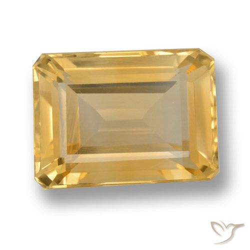 Citrine Orange-or naturelle Octogone / coupe Émeraude, 7.98 ct, VVS