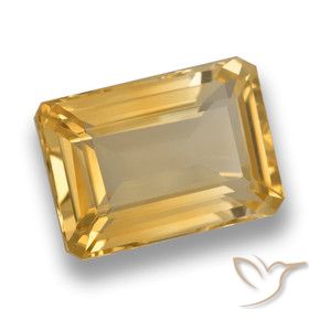 Citrine Orange Doré naturelle Octogone / coupe Émeraude, 6.91 ct, VVS