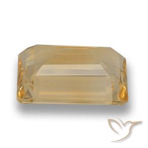 Citrine Orange Doré naturelle Octogone / coupe Émeraude, 6.91 ct, VVS