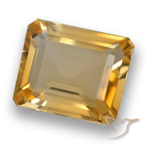 Citrine Orange-or naturelle Octogone / coupe Émeraude, 3.46 ct, VVS