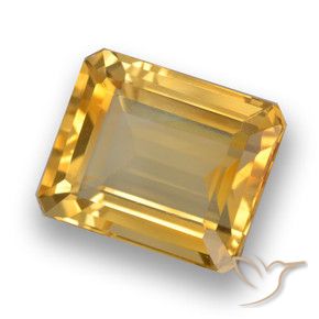 Citrine Doré foncé naturelle Octogone / coupe Émeraude, 4.40 ct, VVS