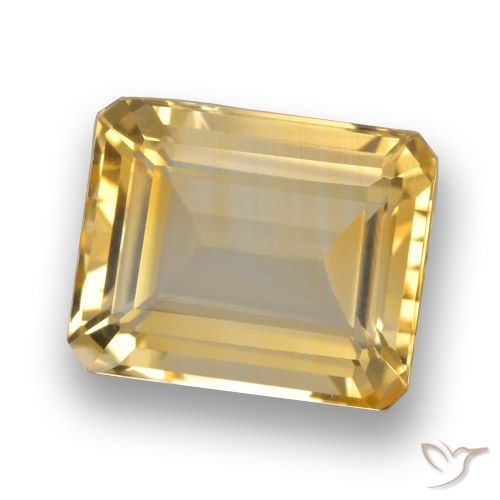 Citrine Or moyen naturelle Octogone / coupe Émeraude, 4.55 ct, VVS