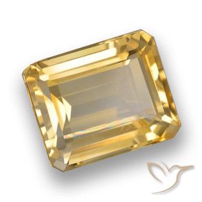 Citrine Or moyen naturelle Octogone / coupe Émeraude, 4.55 ct, VVS