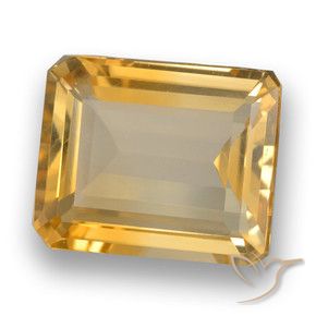 Citrine Doré moyen-foncé naturelle Octogone / coupe Émeraude, 3.64 ct, VVS