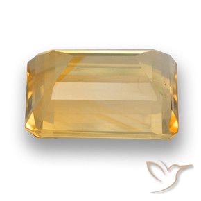 Citrine Doré moyen-foncé naturelle Octogone / coupe Émeraude, 3.64 ct, VVS
