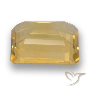 Citrine Orange doré profond naturelle Octogone / coupe Émeraude, 3.92 ct, VVS-VS