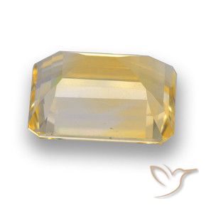 Citrine doré naturelle taille émeraude, 4,15 ct, VVS