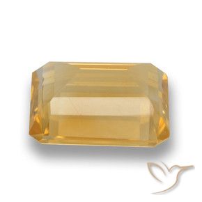 Citrine Or moyen naturelle Octogone / coupe Émeraude, 4.96 ct, VVS-VS