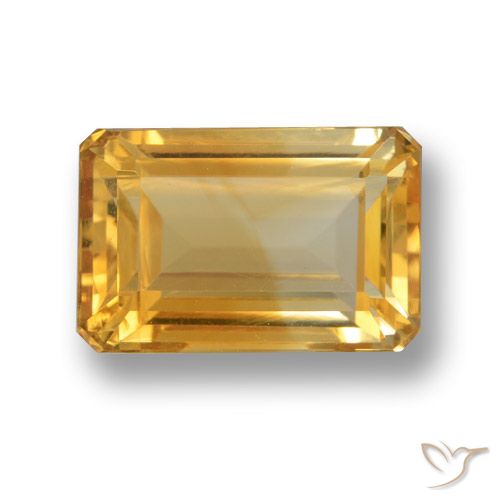 Citrine Orange-or naturelle Octogone / coupe Émeraude, 5.53 ct, VVS