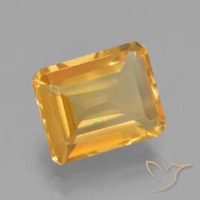 Citrine Orange-or naturelle Octogone / coupe Émeraude, 4.53 ct, VS