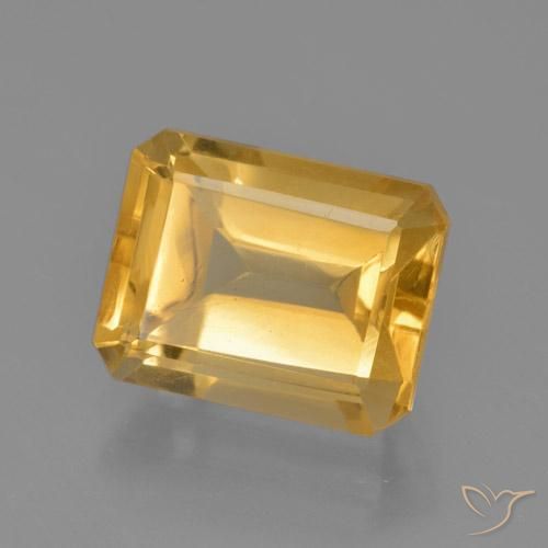 Citrine Or moyen naturelle Octogone / coupe Émeraude, 4.58 ct, VS