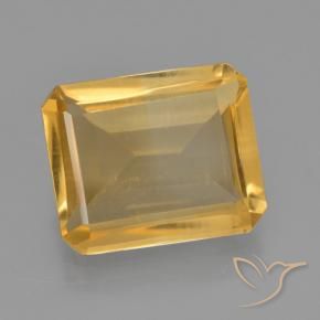 Citrine Orange doré profond naturelle Octogone / coupe Émeraude, 4.75 ct, VS