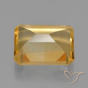 Citrine Orange doré profond naturelle Octogone / coupe Émeraude, 4.75 ct, VS