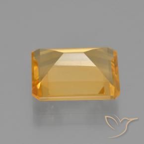 Citrine Orange doré profond naturelle Octogone / coupe Émeraude, 3.59 ct, VS