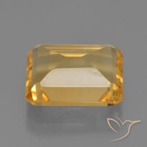 Citrine Doré moyen naturelle Octogone / coupe Émeraude, 4.57 ct, VVS-VS