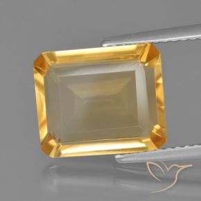 Citrine Orange-or naturelle Octogone / coupe Émeraude, 4.56 ct, VVS-VS