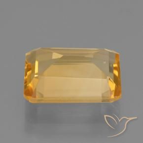 Citrine Orange-or naturelle Octogone / coupe Émeraude, 4.56 ct, VVS-VS