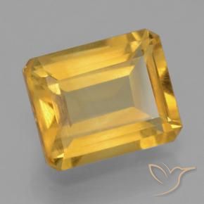 Citrine Doré foncé naturelle Octogone / coupe Émeraude, 4.54 ct, VS