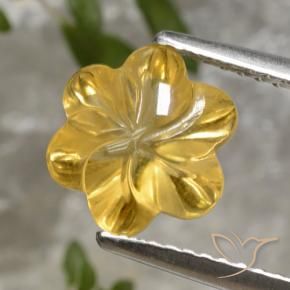 Citrine Doré naturelle Taille Fleur, 2.35 ct, Transparent