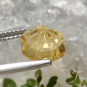 Citrine Doré profond naturelle Taille Fleur, 2.78 ct, Transparent
