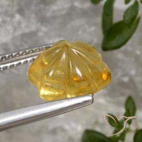 Citrine Or moyen naturelle Taille Fleur, 3.23 ct, Transparent
