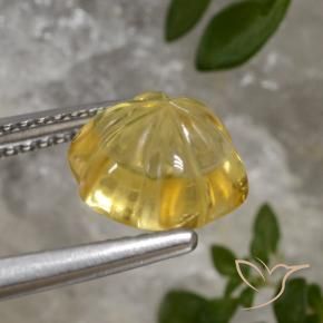 Citrine Doré naturelle Taille Fleur, 2.69 ct, Transparent