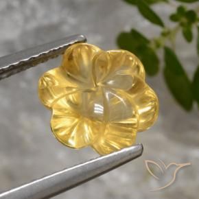 Citrine Doré moyen naturelle Taille Fleur, 2.44 ct, Transparent