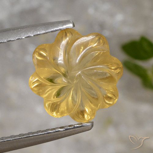Citrine Or moyen naturelle Taille Fleur, 2.00 ct, Transparent