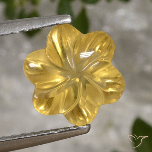 2.51ct Naturel Doré vif Citrine, Taille Fleur, Transparent