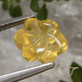 Citrine Doré vif naturelle Taille Fleur, 2.51 ct, Transparent