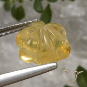 Citrine Doré vif naturelle Taille Fleur, 2.51 ct, Transparent