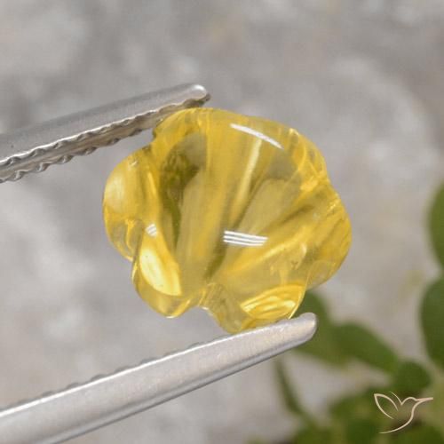 Citrine Jaune Toscane naturelle Taille Fleur, 2.20 ct, Transparent