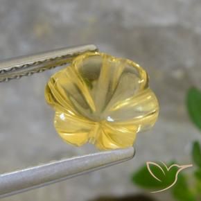 Citrine Doré léger naturelle Taille Fleur, 1.73 ct, Transparent