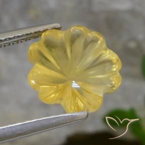 Citrine Jaune moyen naturelle Taille Fleur, 2.53 ct, Transparent