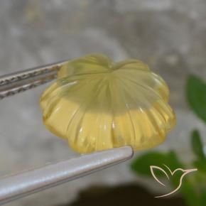 Citrine Jaune moyen naturelle Taille Fleur, 2.53 ct, Transparent