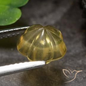 Citrine Orange Doré naturelle Taille Fleur, 2.18 ct, Translucide