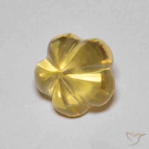 Citrine Orange Doré naturelle Taille Fleur, 2.34 ct, Transparent