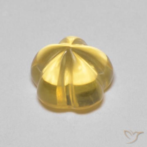 Citrine Orange Doré naturelle Taille Fleur, 2.34 ct, Transparent