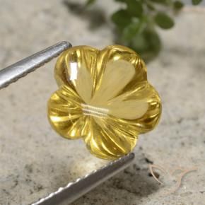 Citrine Doré naturelle Taille Fleur, 2.65 ct, Transparent