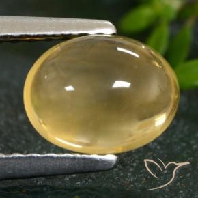 Citrine jaune naturelle coupe ovale, 1,66 ct, transparent