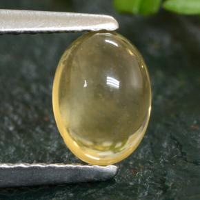 Citrine jaune naturelle coupe ovale, 0,91 ct, transparent