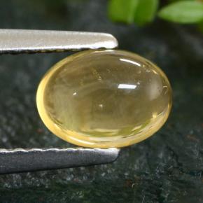 Citrine jaune naturelle coupe ovale, 0,91 ct, transparent
