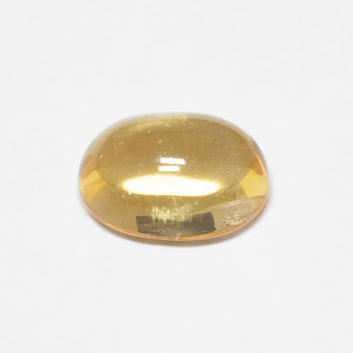 Citrine doré naturelle coupe ovale, 1,40 ct, transparent