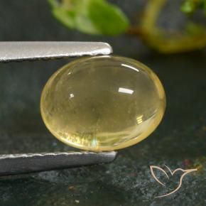 Citrine Jaune clair naturelle ovale, 1.39 ct, Transparent