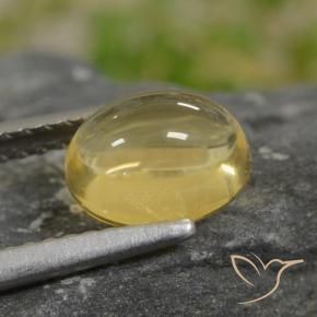 Citrine Jaune doré léger naturelle ovale, 1.59 ct, Transparent