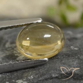 Citrine Doré léger naturelle ovale, 1.30 ct, Transparent
